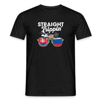Straight Trippin' Slovakia Vacation Tour Travel - Männer T-Shirt - Schwarz - Vorne - AI Model Male 178 light (178cm)