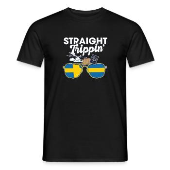 Straight Trippin' Suède Vacances Tour Voyage - T-shirt homme - noir - Devant - AI Model Male 178 light (178cm)