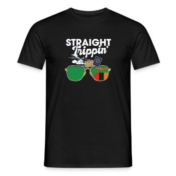 Straight Trippin' Zambia Vacation Tour Travel - Männer T-Shirt - Schwarz - Vorne - AI Model Male 178 light (178cm)