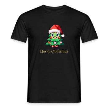 Merry Christmas - Men's T-Shirt - black - Front - AI Model Male 178 light (178cm)
