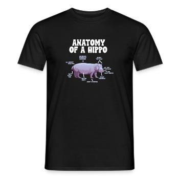 Hippopotame Hippopotame - T-shirt homme - noir - Devant - AI Model Male 178 light (178cm)