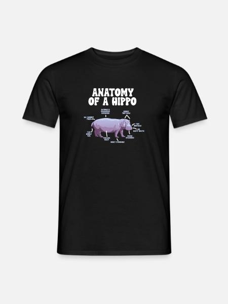 Hippopotamus Hippopotamus - Men's T-Shirt - black