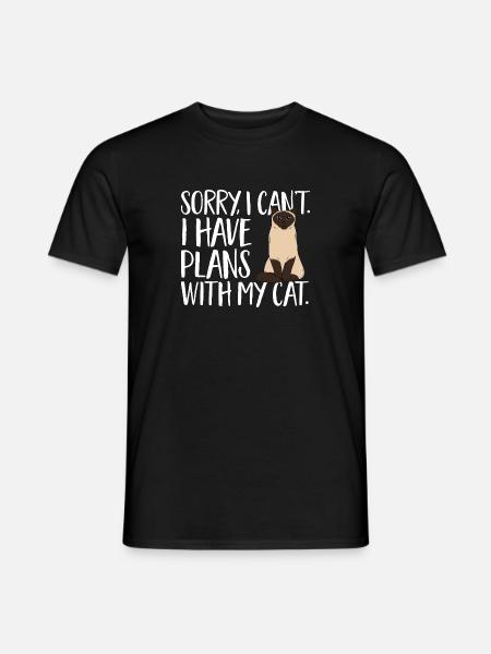 Siamkatze - Männer T-Shirt - Schwarz