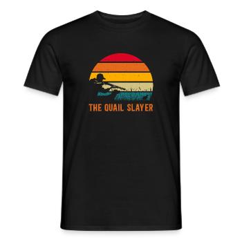 Quail Bird - Men's T-Shirt - black - Front - AI Model Male 178 light (178cm)