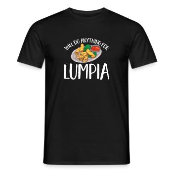Lumpia Filipino Food Philippines - Men's T-Shirt - black - Front - AI Model Male 178 light (178cm)