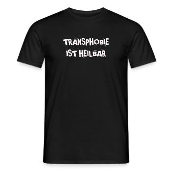 La transphobie est guérissable Idée cadeau queer LGBTQ+ - T-shirt homme - noir - Devant - AI Model Male 178 light (178cm)
