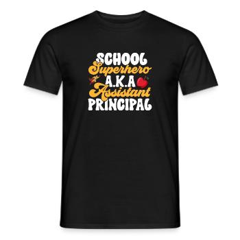 Deputy Principal - Men's T-Shirt - black - Front - AI Model Male 178 light (178cm)