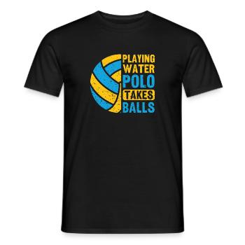 Water Polo Wasserball - Men's T-Shirt - black - Front - AI Model Male 178 light (178cm)