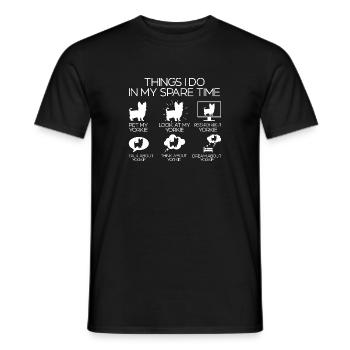 Yorkshire Terrier Yorkie Hund Geschenk - Männer T-Shirt - Schwarz - Vorne - AI Model Male 178 light (178cm)