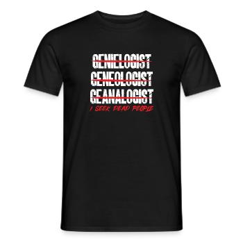 Genealogie Ahnenforschung Ahnenforscher - Männer T-Shirt - Schwarz - Vorne - AI Model Male 178 light (178cm)