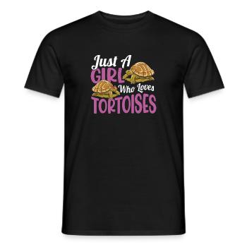 Femmes Tortue Reptile juste une fille qui aime Tortois - T-shirt homme - noir - Devant - AI Model Male 178 light (178cm)