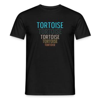 Tortoise Retro Reptile Turtle Vintage - Men's T-Shirt - black - Front - AI Model Male 178 light (178cm)