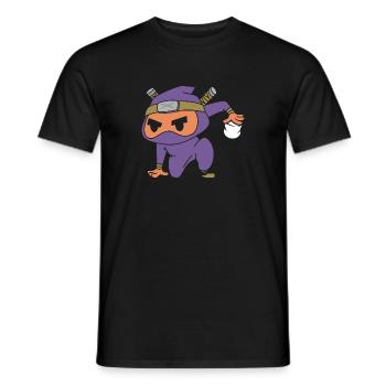 Campfire Marshmallow Cute Kids Smore Ninja - Männer T-Shirt - Schwarz - Vorne - AI Model Male 178 light (178cm)