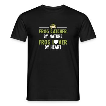 Frog Catcher By Nature Funny Herpetologist Toad Am - Men's T-Shirt - black - Front - AI Model Male 178 light (178cm)