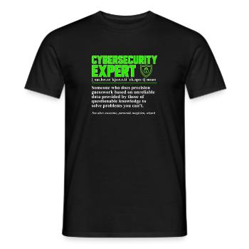 Cybersecurity Hackers IT Security - Men's T-Shirt - black - Front - AI Model Male 178 light (178cm)