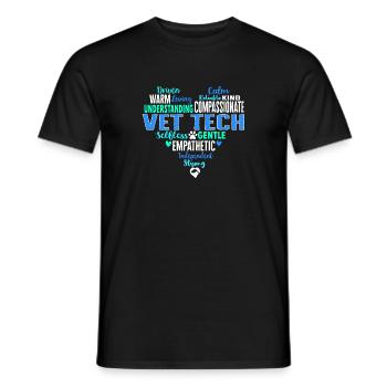 Vet Tech Veterinary Veterinary Technician - Men's T-Shirt - black - Front - AI Model Male 178 light (178cm)