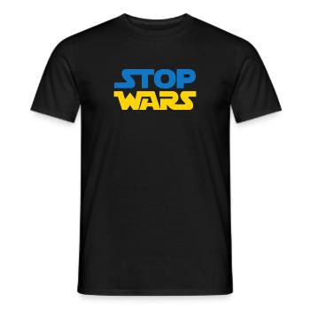 Stop Wars - Männer T-Shirt - Schwarz - Vorne - AI Model Male 178 light (178cm)