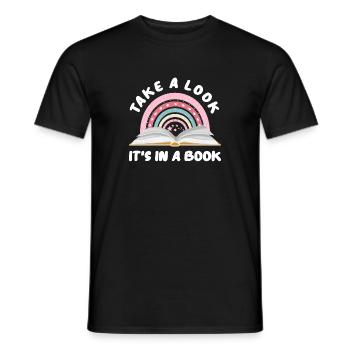 Bücher Buch Lesen Lesewurm Bücherwurm Bookaholic - Männer T-Shirt - Schwarz - Vorne - AI Model Male 178 light (178cm)
