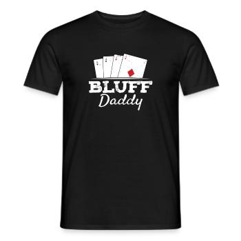 Bluff Daddy Texas Hold'em Father Playing Cards Pok - Men's T-Shirt - black - Front - AI Model Male 178 light (178cm)