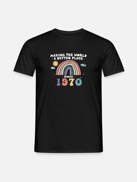 Making The World a Better Place Since 1970, 53rd - Men's T-Shirt - black
