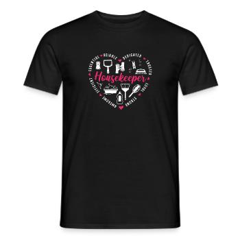 Aide domestique, femme de ménage, femme de ménage - T-shirt homme - noir - Devant - AI Model Male 178 light (178cm)