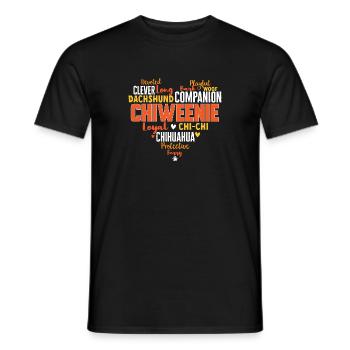 Chiweenie Chien - T-shirt homme - noir - Devant - AI Model Male 178 light (178cm)