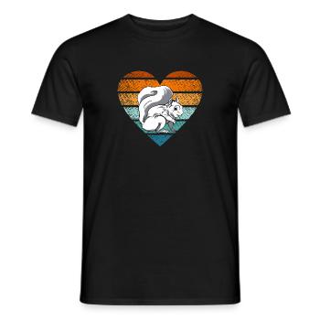 Retro Forest Animal Squirrel Fans Rodent Vintage H - Männer T-Shirt - Schwarz - Vorne - AI Model Male 178 light (178cm)