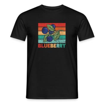 Heidelbeere Frucht Blaubeere - Männer T-Shirt - Schwarz - Vorne - AI Model Male 178 light (178cm)