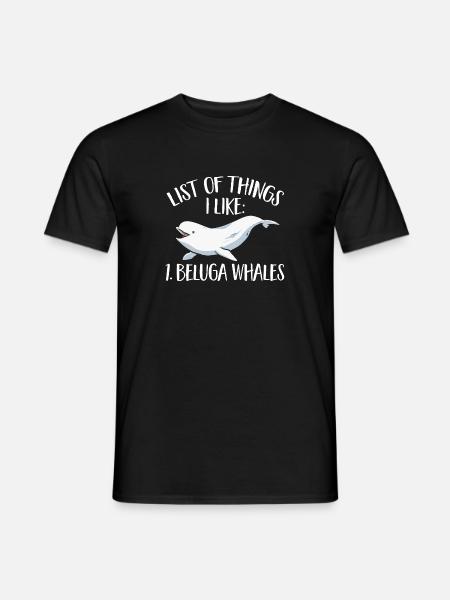 White Whale Beluga Whale - Men's T-Shirt - black