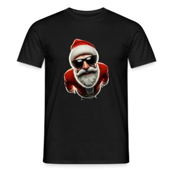 Cooler Weihnachtsmann Weihnachten Sonnenbrille - Männer T-Shirt - Schwarz - Vorne - AI Model Male 178 light (178cm)