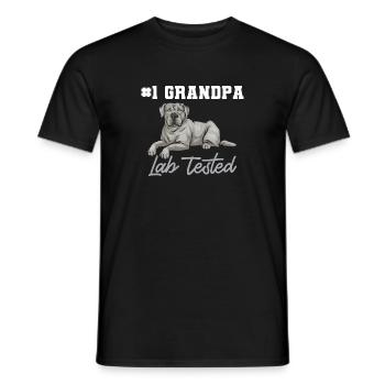 Silver Labrador Retriever Silver Lab - T-shirt homme - noir - Devant - AI Model Male 178 light (178cm)