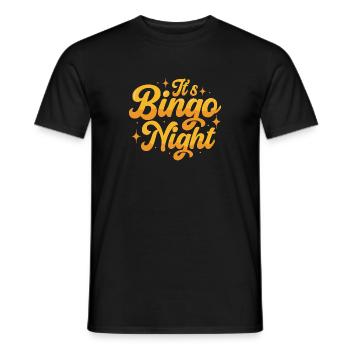 Bingo player ask me about bingo lucky bingo design - Men's T-Shirt - black - Front - AI Model Male 178 light (178cm)