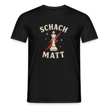 Schach Matt - Männer T-Shirt - Schwarz - Vorne - AI Model Male 178 light (178cm)