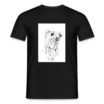 Illustration "Hund" - Männer T-Shirt - Schwarz - Vorne - AI Model Male 178 light (178cm)