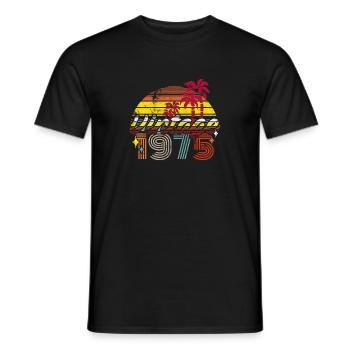 Born 1975 Retro 47 Birthday Gift - Men's T-Shirt - black - Front - AI Model Male 178 light (178cm)