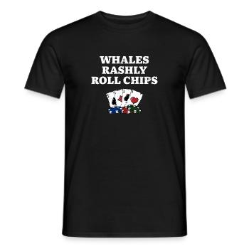 Whales Rashly Roll Chips Casino Poker Jeu - T-shirt homme - noir - Devant - AI Model Male 178 light (178cm)