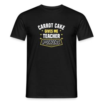 Le gâteau aux carottes me donne des pouvoirs de professeur drôle - T-shirt homme - noir - Devant - AI Model Male 178 light (178cm)