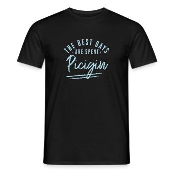 Les meilleurs jours sont passés Énonciations Picigin Picigin - T-shirt homme - noir - Devant - AI Model Male 178 light (178cm)