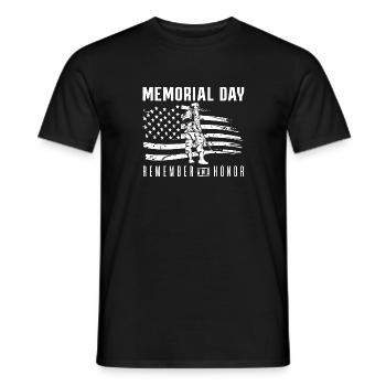 Memorial Day Remembrance & Honor Soldier Veteran USA F - Men's T-Shirt - black - Front - AI Model Male 178 light (178cm)
