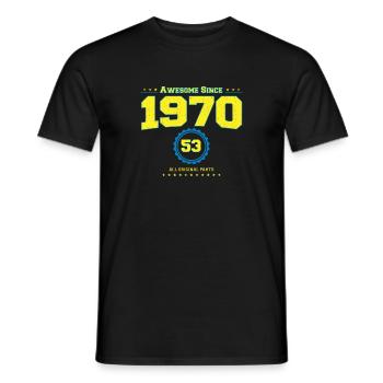 Fantastisches 1970 Hemd für Männer Frauen 53 Jahre alt 53. - Männer T-Shirt - Schwarz - Vorne - AI Model Male 178 light (178cm)