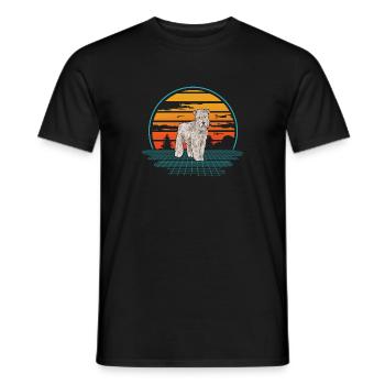Terrier irlandais à enrobage doux - T-shirt homme - noir - Devant - AI Model Male 178 light (178cm)