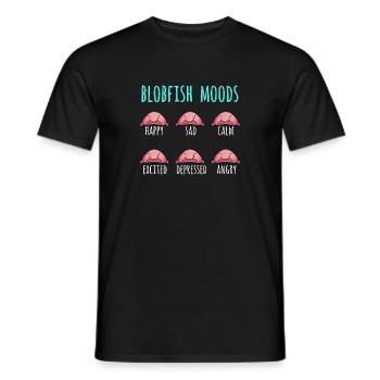 Blob fish - Men's T-Shirt - black - Front - AI Model Male 178 light (178cm)