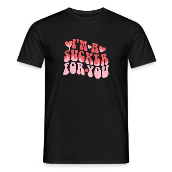 Valentine's Day Pun I'm A Sucker For You Matching - Männer T-Shirt - Schwarz - Vorne - AI Model Male 178 light (178cm)