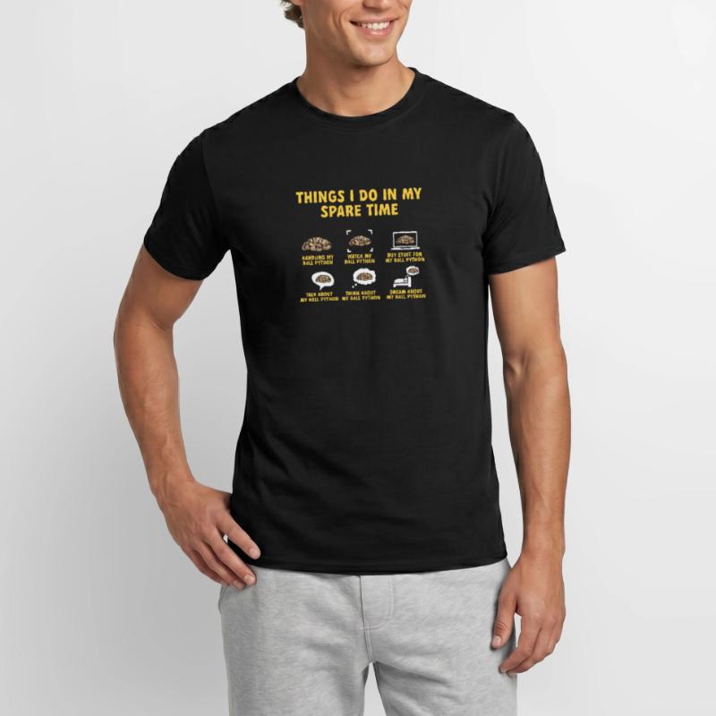 Ball Python Schlange Königspython Männer T-Shirt