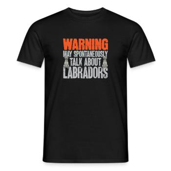 Silver Labrador Retriever Silver Lab - T-shirt homme - noir - Devant - AI Model Male 178 light (178cm)