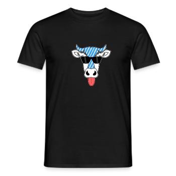 Vache Bavaroise - T-shirt homme - noir - Devant - AI Model Male 178 light (178cm)