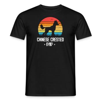 Chien à crête chinois Chinesischer Schopfhund - T-shirt homme - noir - Devant - AI Model Male 178 light (178cm)