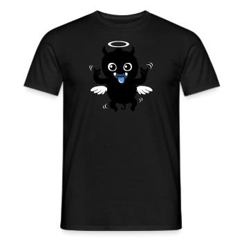 Petit ange démoniaque - T-shirt homme - noir - Devant - AI Model Male 178 light (178cm)