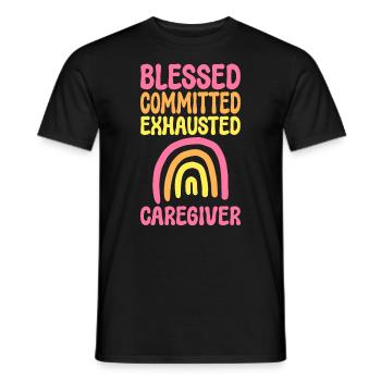Ich liebe Pflege Altenpfleger - Männer T-Shirt - Schwarz - Vorne - AI Model Male 178 light (178cm)