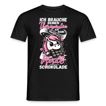 Funny Horse Saying Therapist Horse - Men's T-Shirt - black - Front - AI Model Male 178 light (178cm)